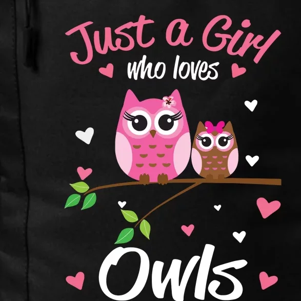 Just A Girl Who Loves Owls Gift For Owls Lover Daily Commute Backpack