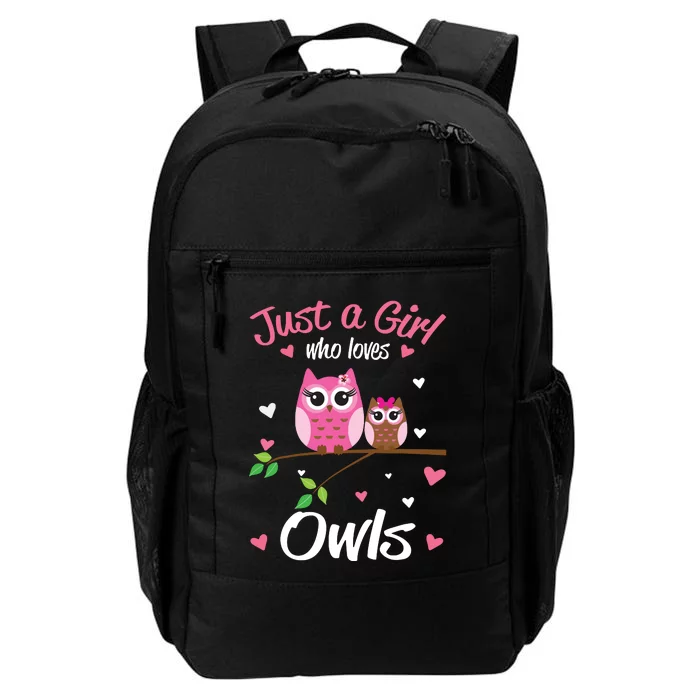 Just A Girl Who Loves Owls Gift For Owls Lover Daily Commute Backpack