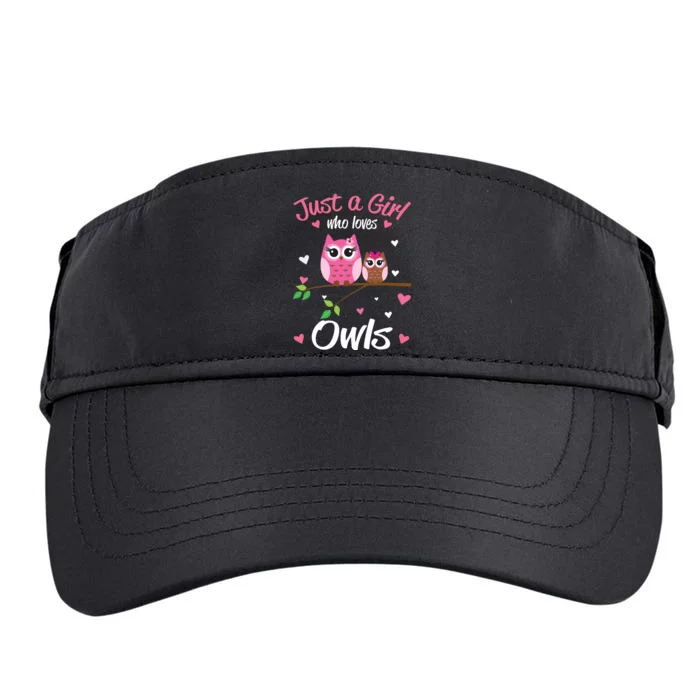 Just A Girl Who Loves Owls Gift For Owls Lover Adult Drive Performance Visor