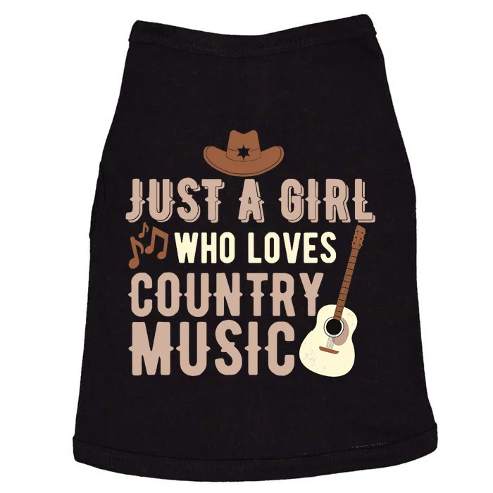 Just A Girl Who Loves Country Music Doggie Tank