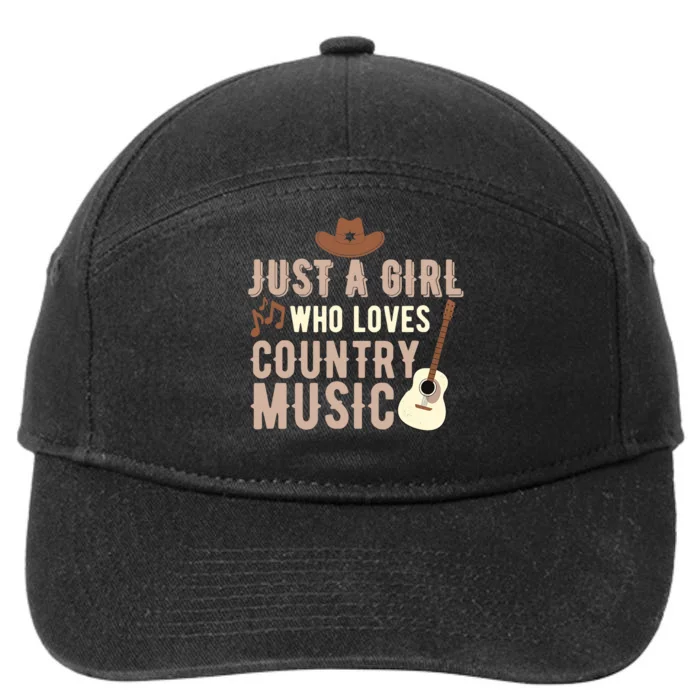 Just A Girl Who Loves Country Music 7-Panel Snapback Hat