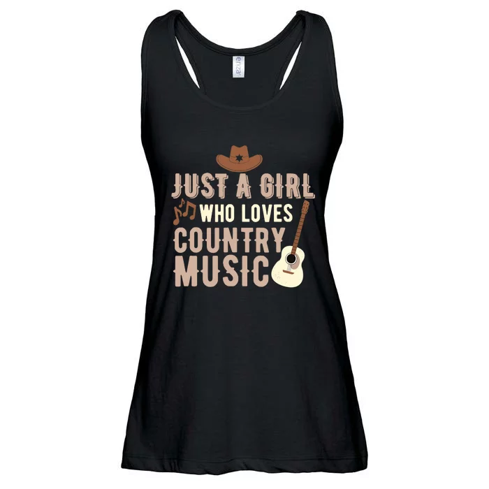 Just A Girl Who Loves Country Music Ladies Essential Flowy Tank