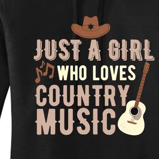 Just A Girl Who Loves Country Music Women's Pullover Hoodie