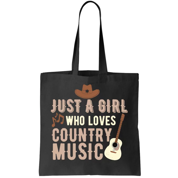 Just A Girl Who Loves Country Music Tote Bag