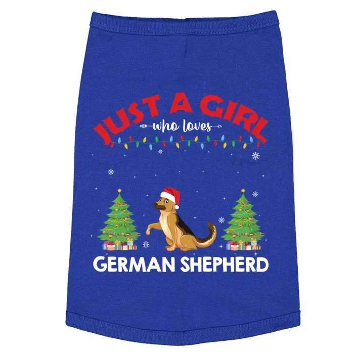 Just A Girl Who Loves Ger Shepherd Dog Ugly Xmas Sweater Gift Doggie Tank