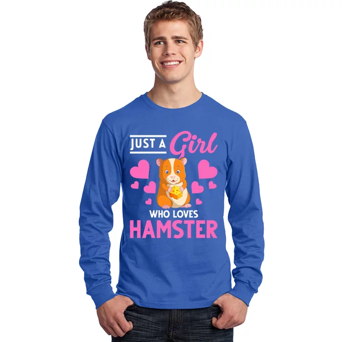 Just A Girl Who Loves Hamsters Hamster Gift Long Sleeve Shirt