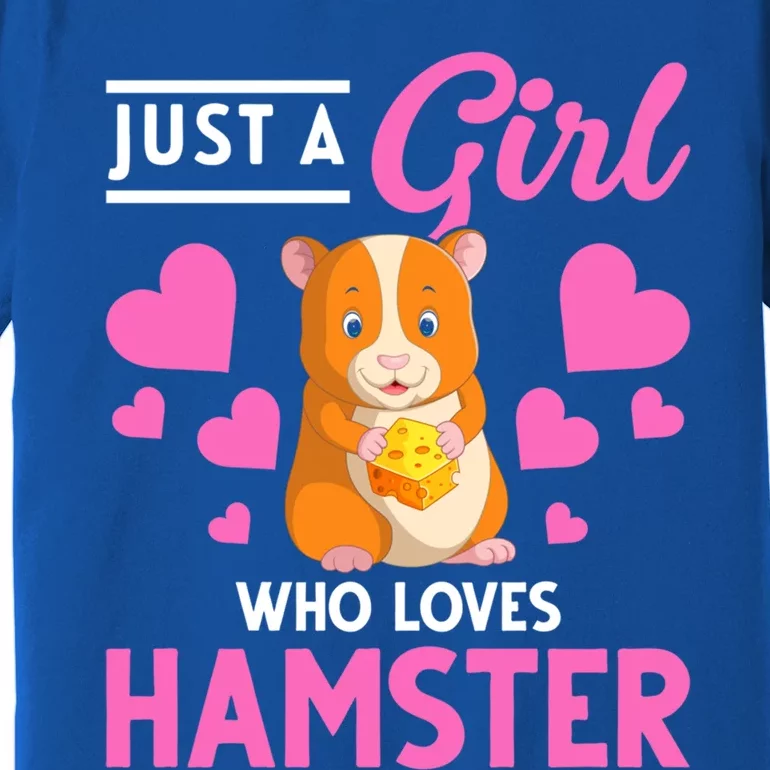 Just A Girl Who Loves Hamsters Hamster Gift Premium T-Shirt