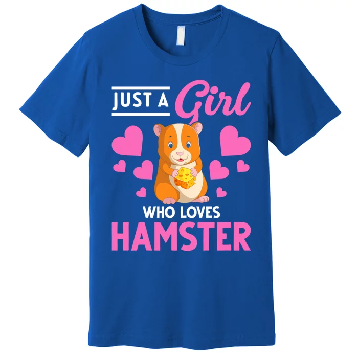 Just A Girl Who Loves Hamsters Hamster Gift Premium T-Shirt