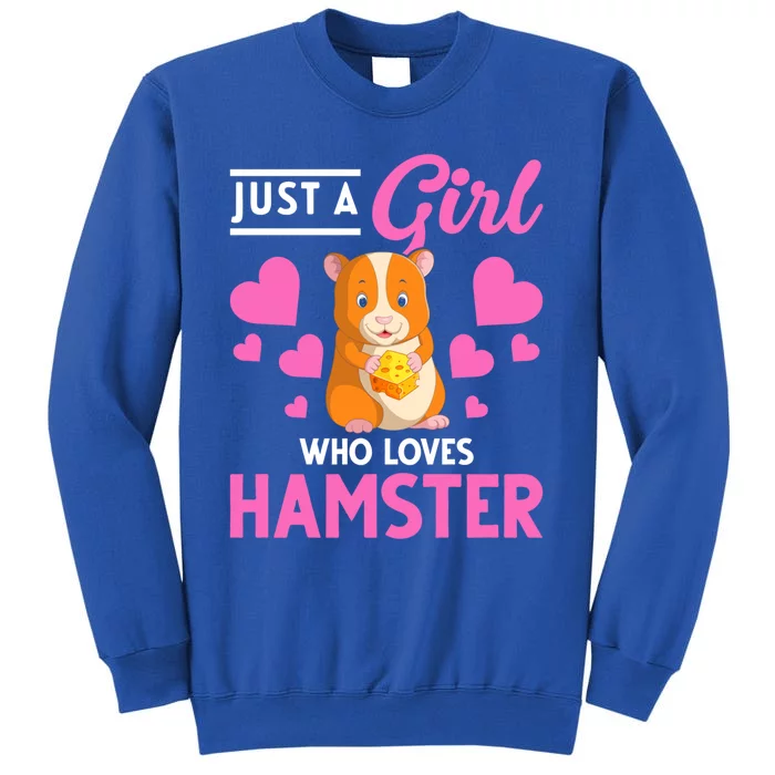 Just A Girl Who Loves Hamsters Hamster Gift Tall Sweatshirt