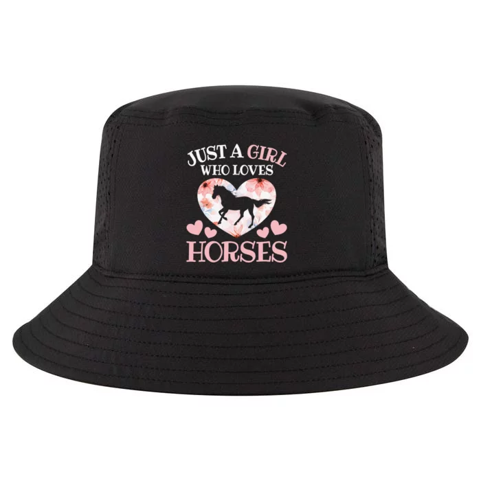 Just A Girl Who Loves Horses Horseback Riding Cool Comfort Performance Bucket Hat