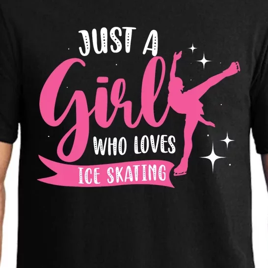 Just A Girl Who Loves Ice Skating Pajama Set