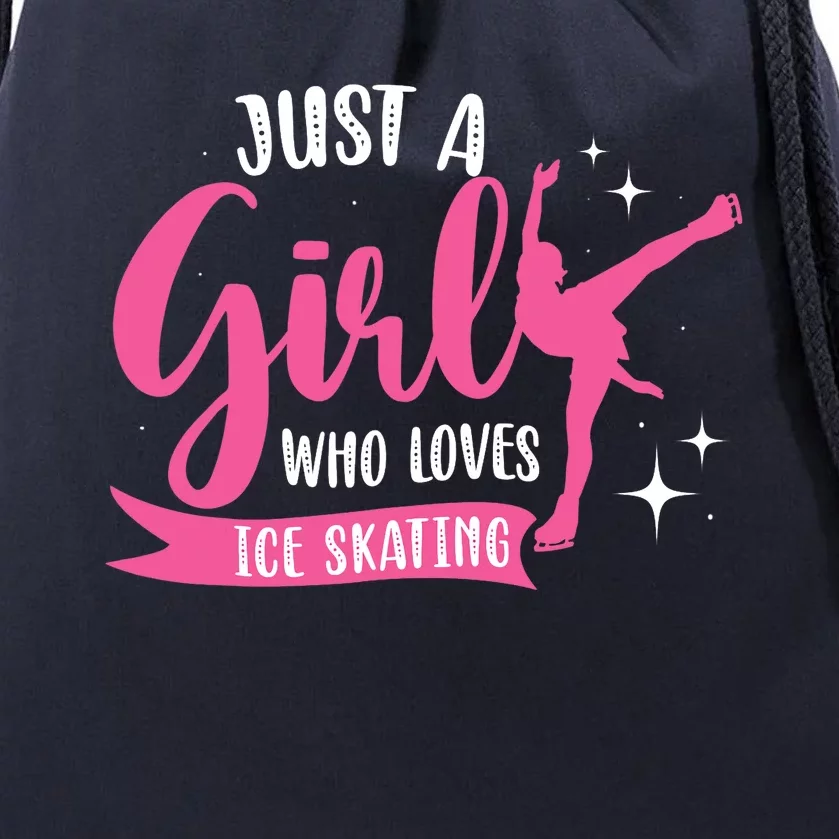 Just A Girl Who Loves Ice Skating Drawstring Bag