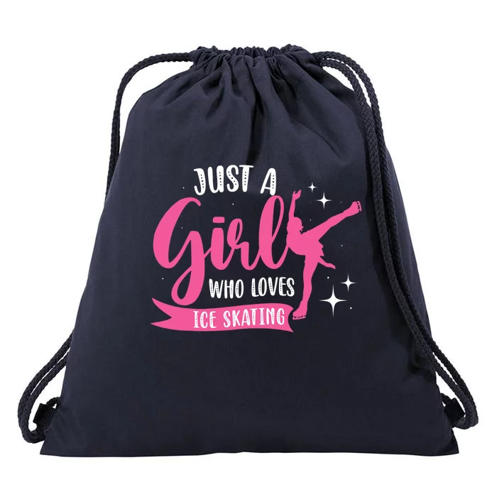 Just A Girl Who Loves Ice Skating Drawstring Bag