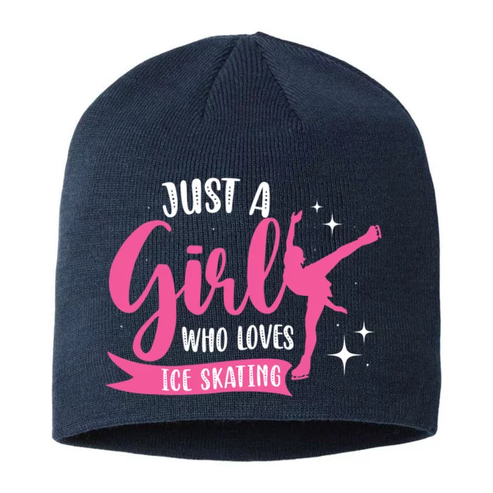 Just A Girl Who Loves Ice Skating 8 1/2in Sustainable Knit Beanie