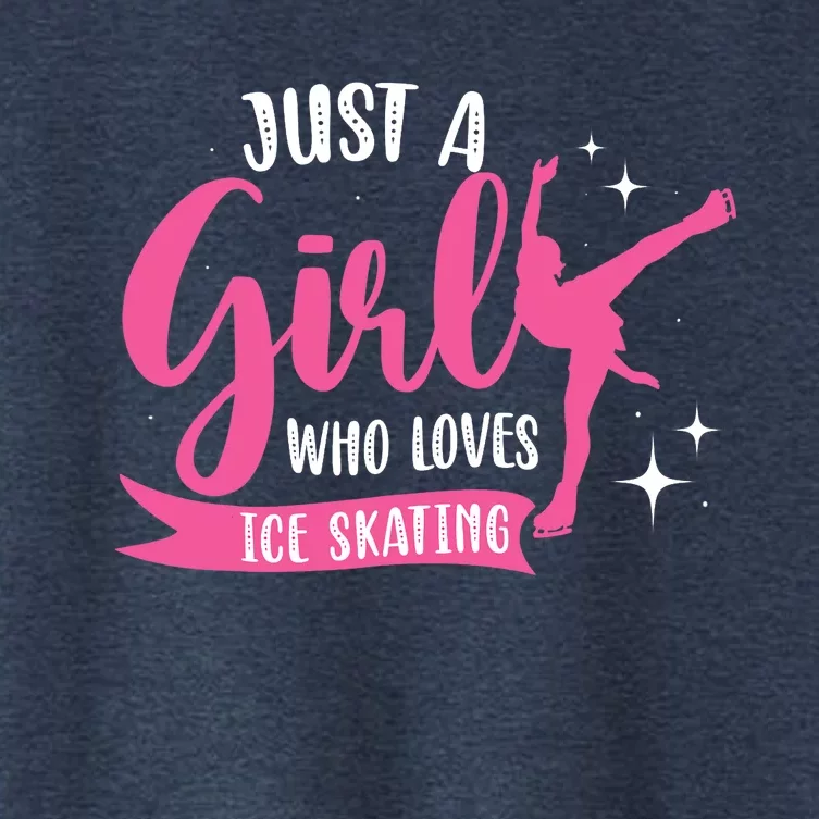 Just A Girl Who Loves Ice Skating Women's Crop Top Tee