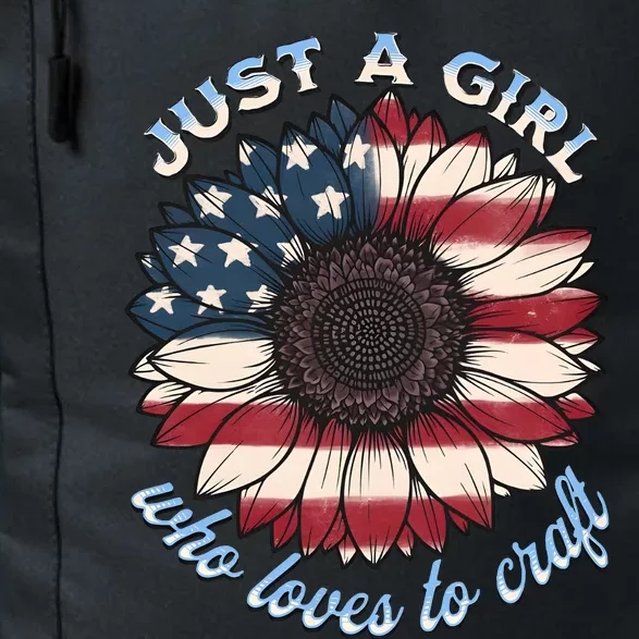 Just A Girl Who Love Craft America Flag Daily Commute Backpack