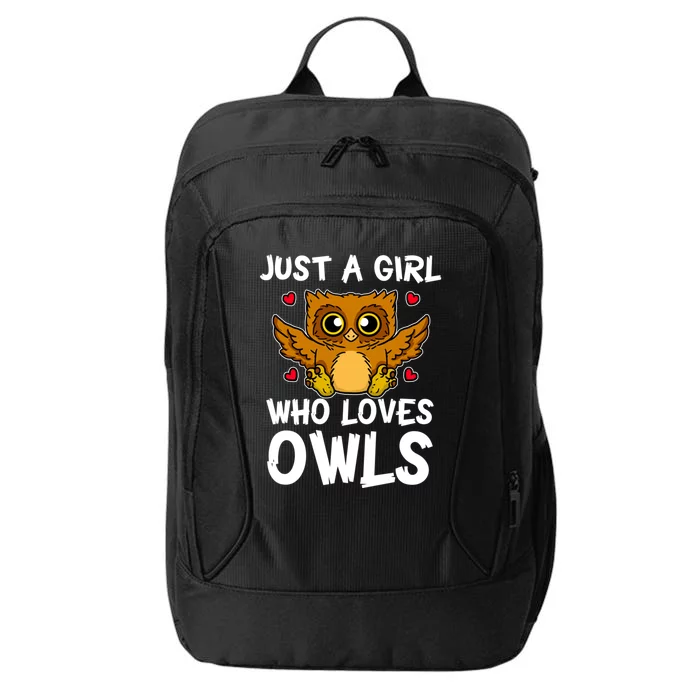 Just A Girl Who Loves Owls Cute Night Owl Costume Gift City Backpack