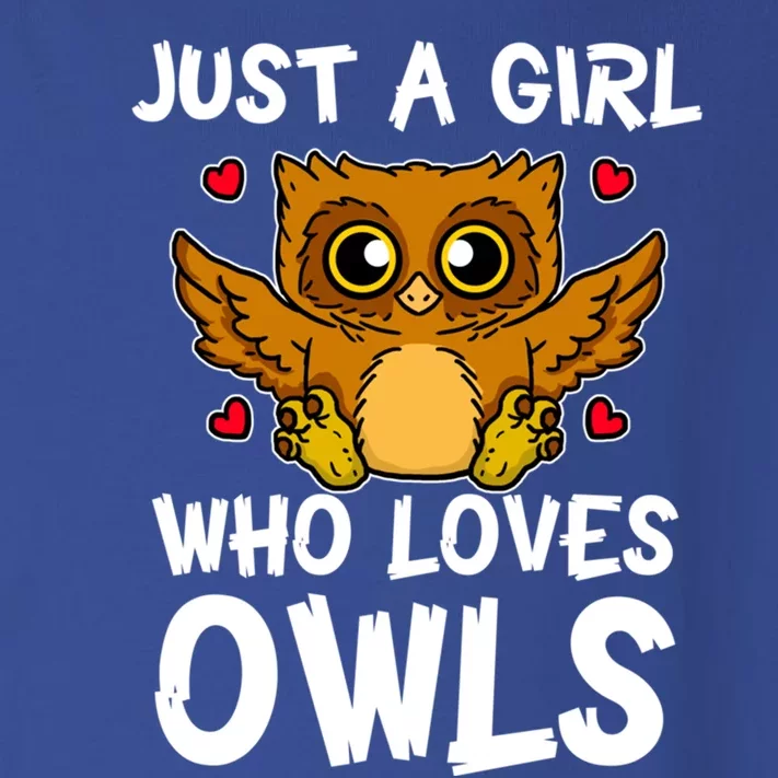 Just A Girl Who Loves Owls Cute Night Owl Costume Gift Toddler Long Sleeve Shirt