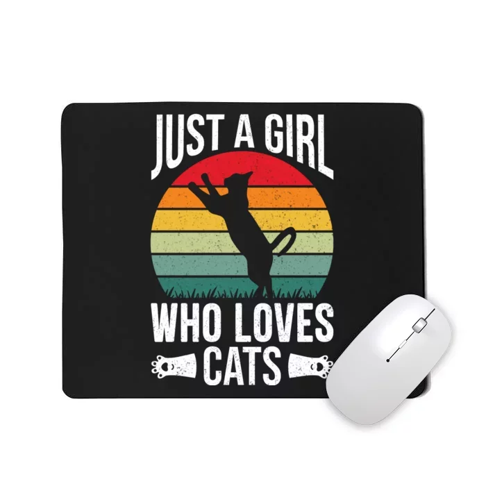 Just A Girl Who Loves Cats Graphic Mousepad