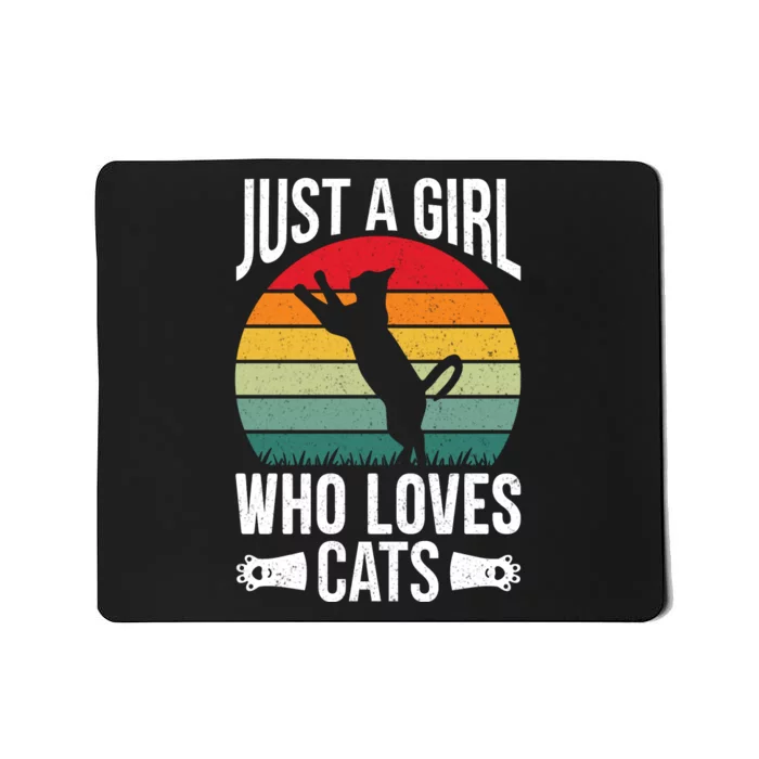 Just A Girl Who Loves Cats Graphic Mousepad