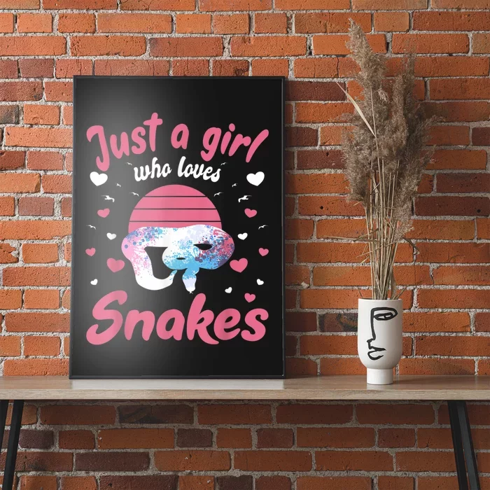 Just A Girl Who Loves Snakes Snake Lover Gift Poster