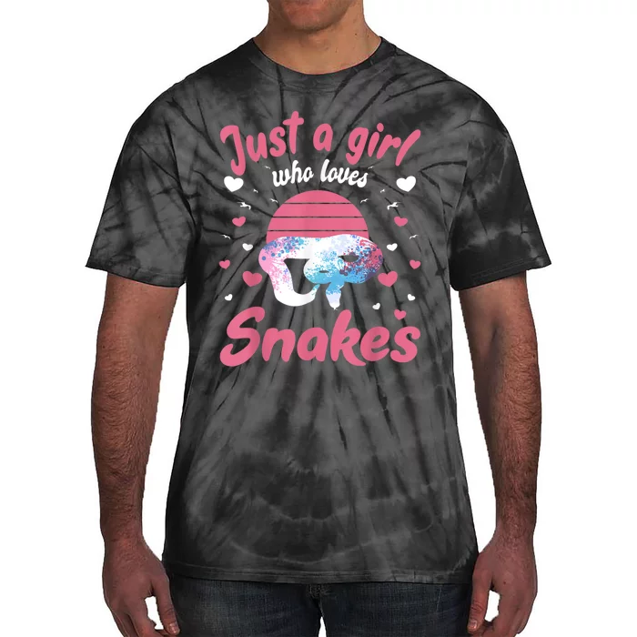 Just A Girl Who Loves Snakes Snake Lover Gift Tie-Dye T-Shirt