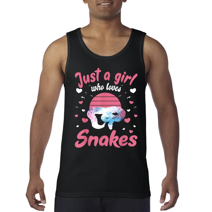 Just A Girl Who Loves Snakes Snake Lover Gift Tank Top