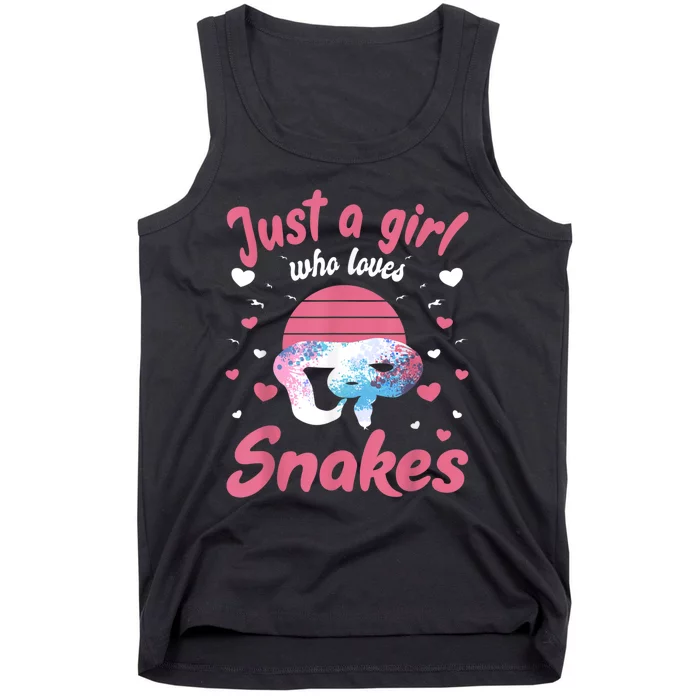 Just A Girl Who Loves Snakes Snake Lover Gift Tank Top