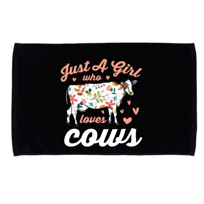 Just A Girl Who Loves Cows Gift Microfiber Hand Towel