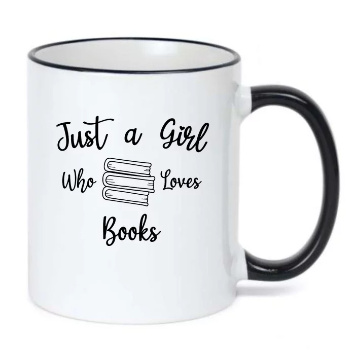 Just A Girl Who Loves Books Black Color Changing Mug