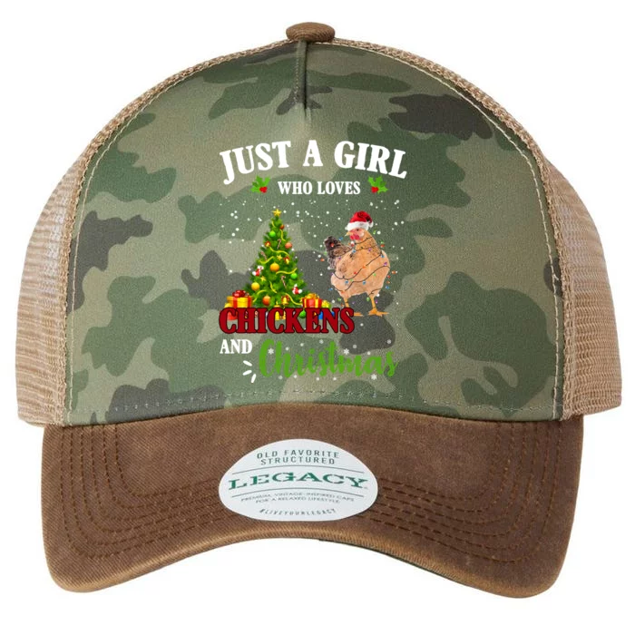 Just A Girl Who Loves Chickens And Christmas Legacy Tie Dye Trucker Hat