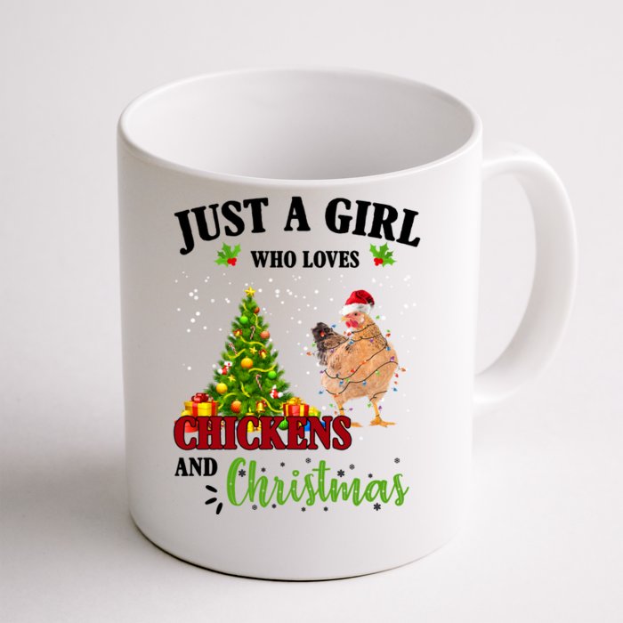 Just A Girl Who Loves Chickens And Christmas Front & Back Coffee Mug