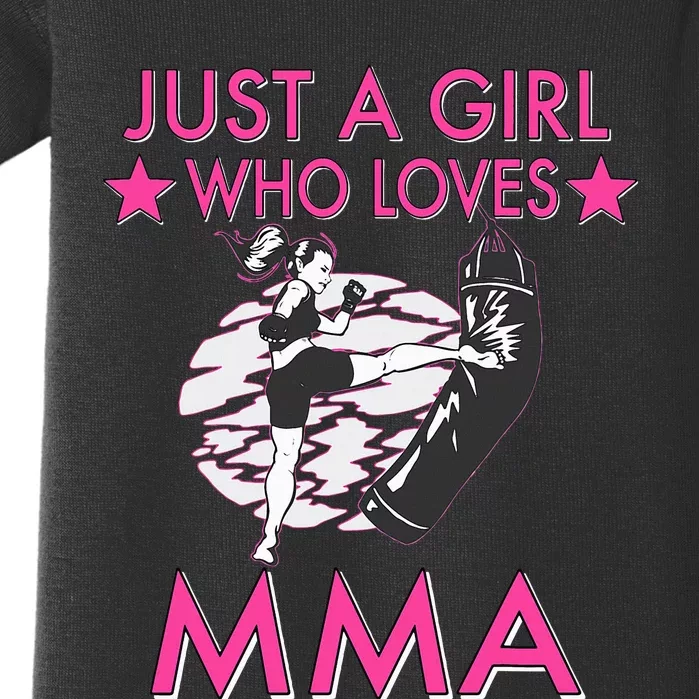 Just A Girl Who Loves MMA Mixed Martial Arts Baby Bodysuit