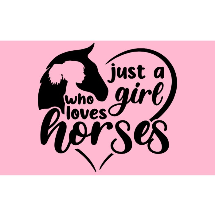 Just A Girl Who Loves Horses Bumper Sticker