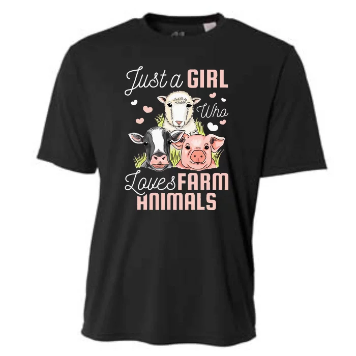 Just A Girl Who Loves Farm Animals Cooling Performance Crew T-Shirt