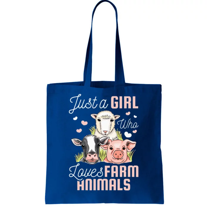 Just A Girl Who Loves Farm Animals Tote Bag