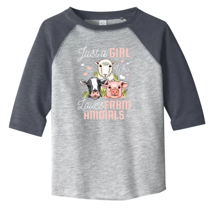 Just A Girl Who Loves Farm Animals Toddler Fine Jersey T-Shirt