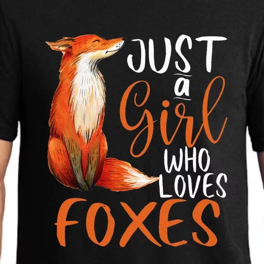 Just A Girl Who Loves Foxes Cute Fox Gift Pajama Set