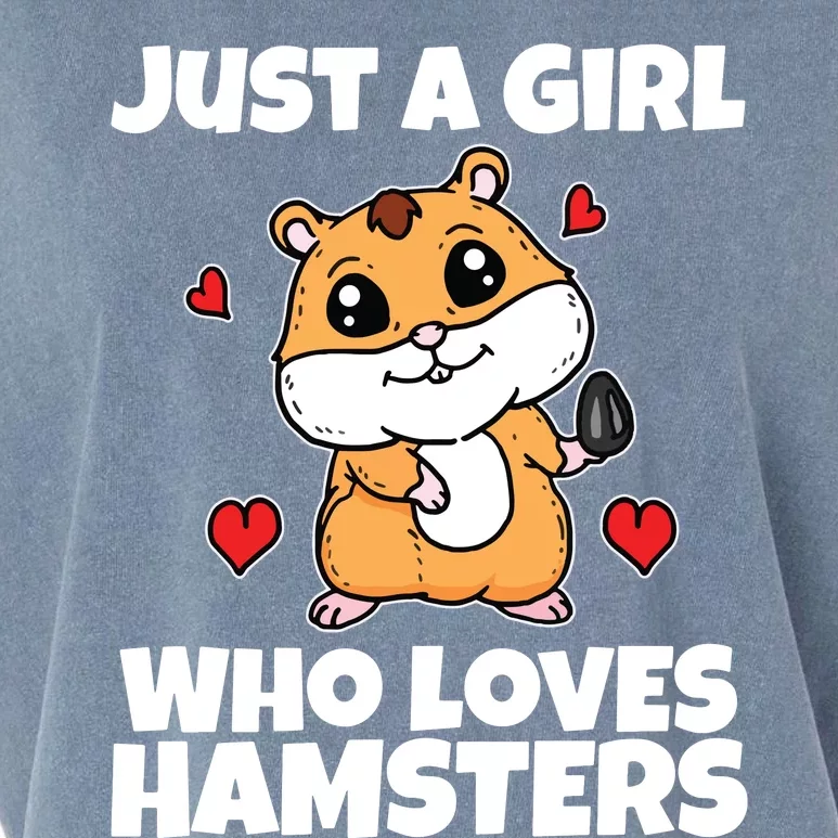 Just A Girl Who Loves Hamsters Cute Pet Hamster Costume Garment-Dyed Women's Muscle Tee