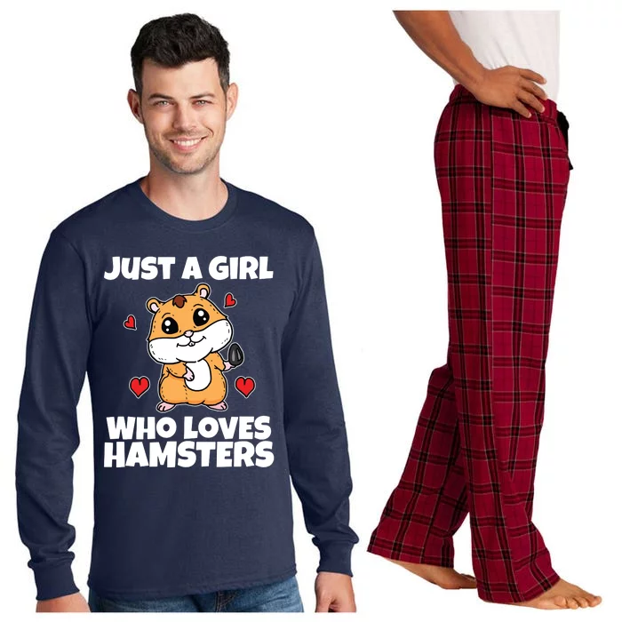 Just A Girl Who Loves Hamsters Cute Pet Hamster Costume Long Sleeve Pajama Set