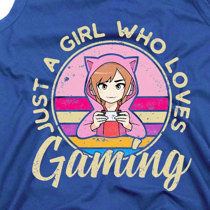 Just A Girl Who Loves Gaming Saying Anime Tank Top