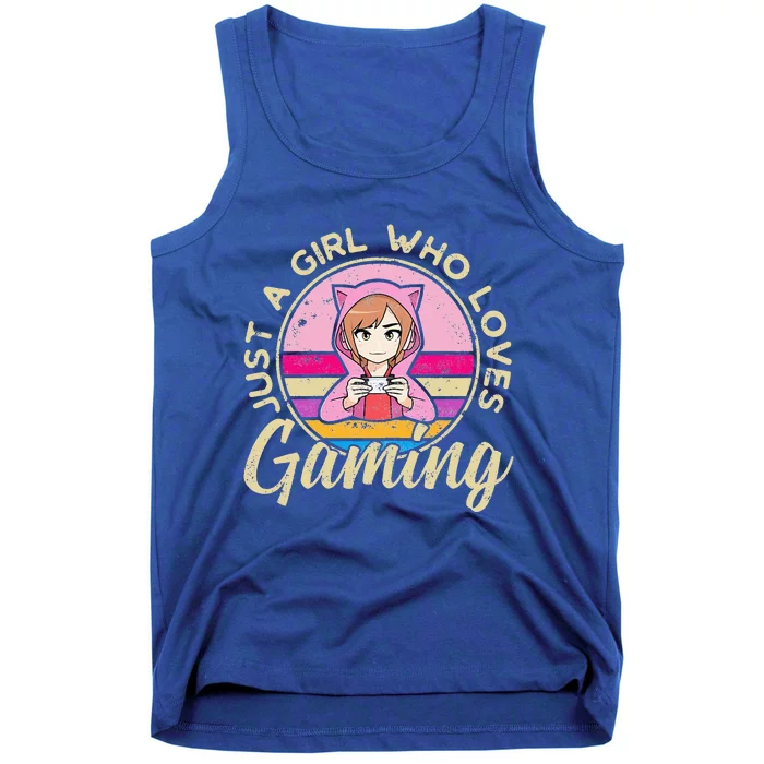 Just A Girl Who Loves Gaming Saying Anime Tank Top