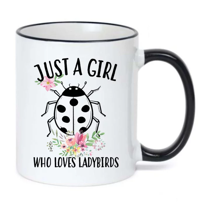 Just A Girl Who Loves Ladybugs Black Color Changing Mug