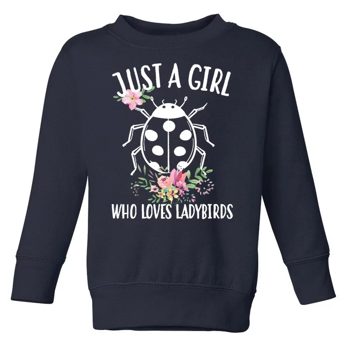 Just A Girl Who Loves Ladybugs Toddler Sweatshirt