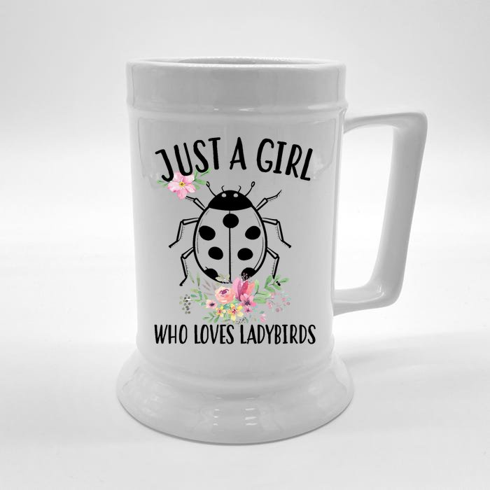 Just A Girl Who Loves Ladybugs Front & Back Beer Stein