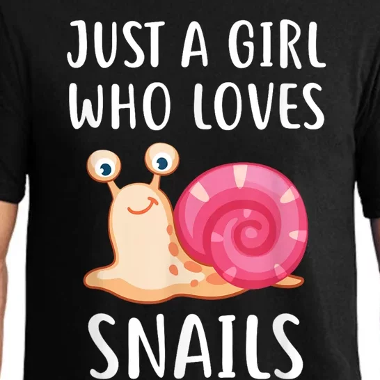 Just A Girl Who Loves Snails Cute Snail Girl Pajama Set