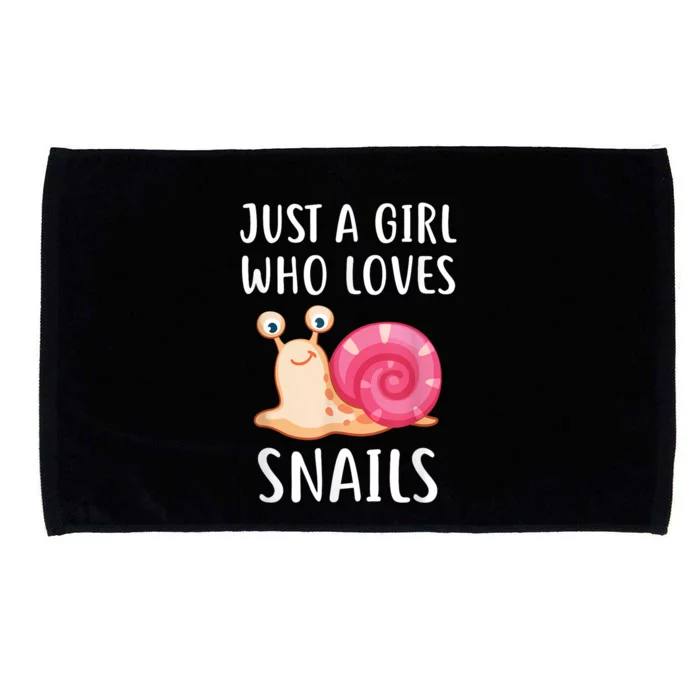 Just A Girl Who Loves Snails Cute Snail Girl Microfiber Hand Towel