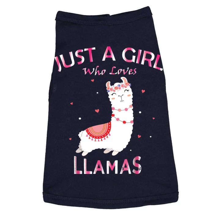 Just A Girl Who Loves Llamas Gift For Llama Gift Tee Doggie Tank