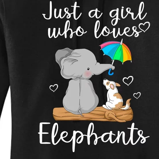 Just A Girl Who Loves Elephants Women's Pullover Hoodie