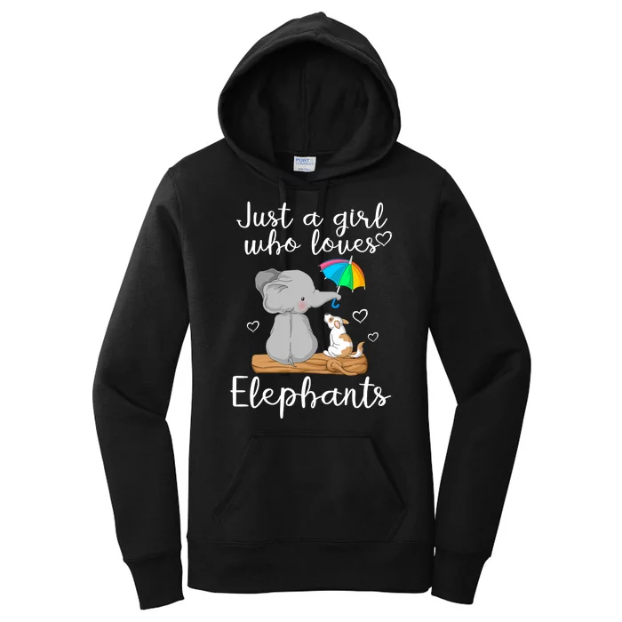 Just A Girl Who Loves Elephants Women's Pullover Hoodie